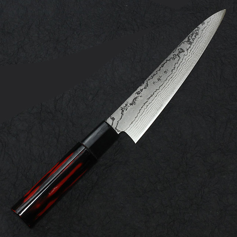 FUJITA MARUNOKO PETTY 150mm DAMASCUS BLK/RED URUSHI FUJITA MARUNOKO PETTY 150mm DAMASCUS BLK/RED URUSHI