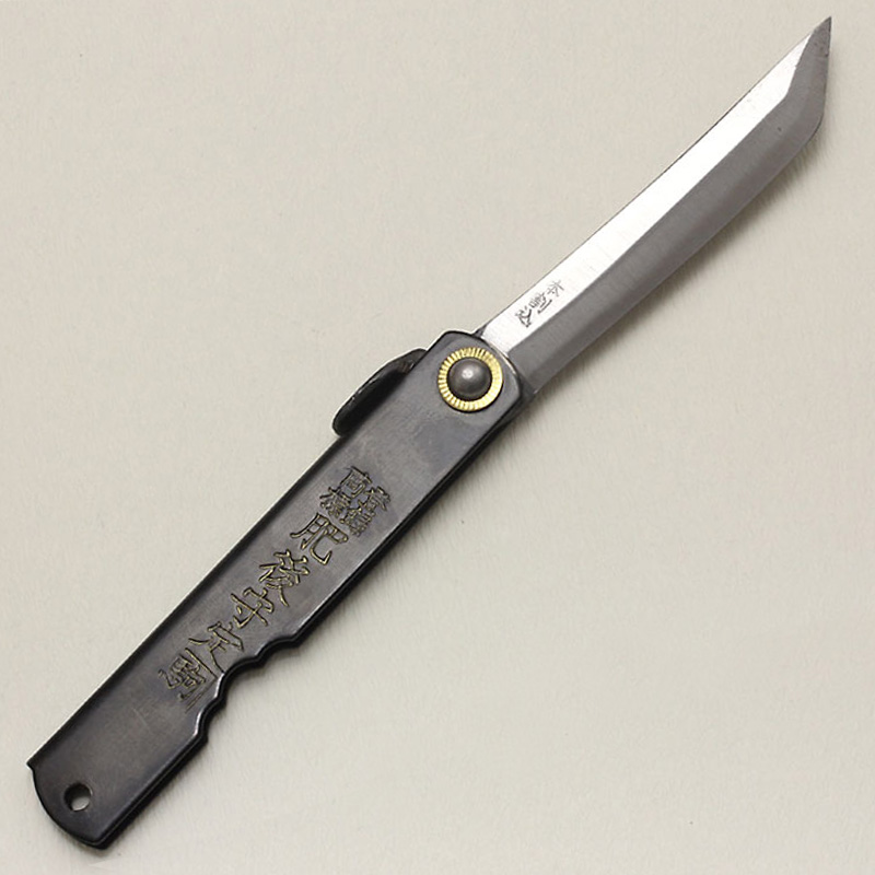 Higonokami (Nagao) 100 mm/3.9 in. black handle, "Swords style".