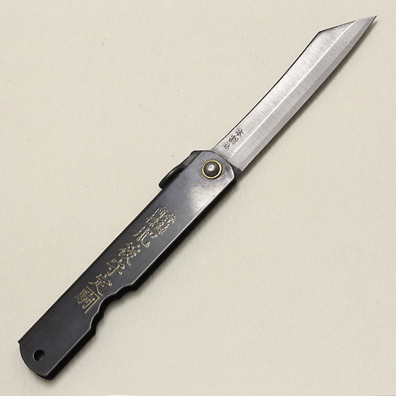Higonokami (Nagao) 100 mm/3.9 in. Long. black handle.