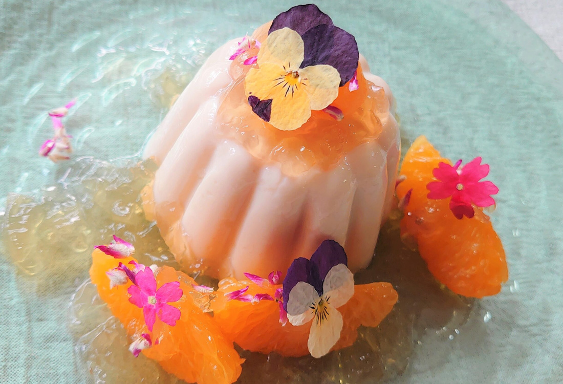 Soy milk blancmange